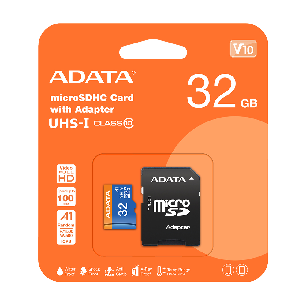 【ADATA 威剛】32G micro SDHC UHS-I V10 A1 CLASS10 U1 記憶卡, , large