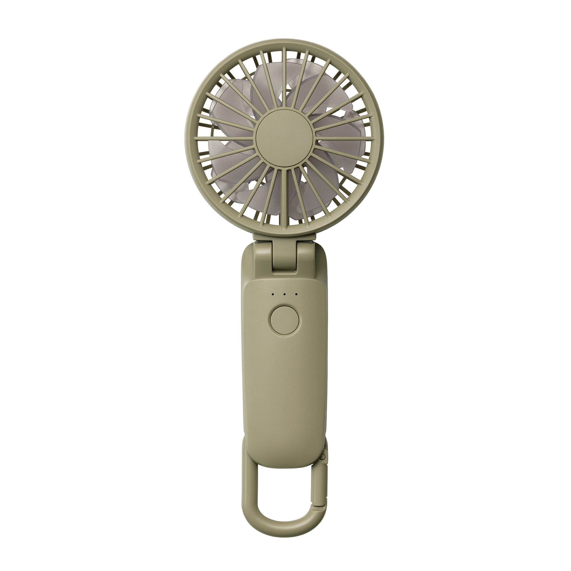 【Rhythm】日本勾掛式雙扇葉摺疊手提風扇3.2 - 橄欖綠