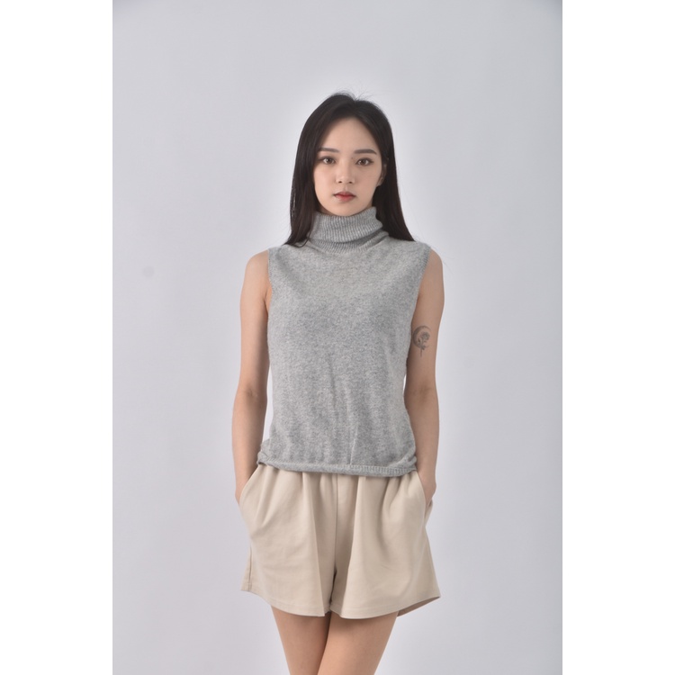 (S) xing質感無袖灰色上衣二手衣, , large