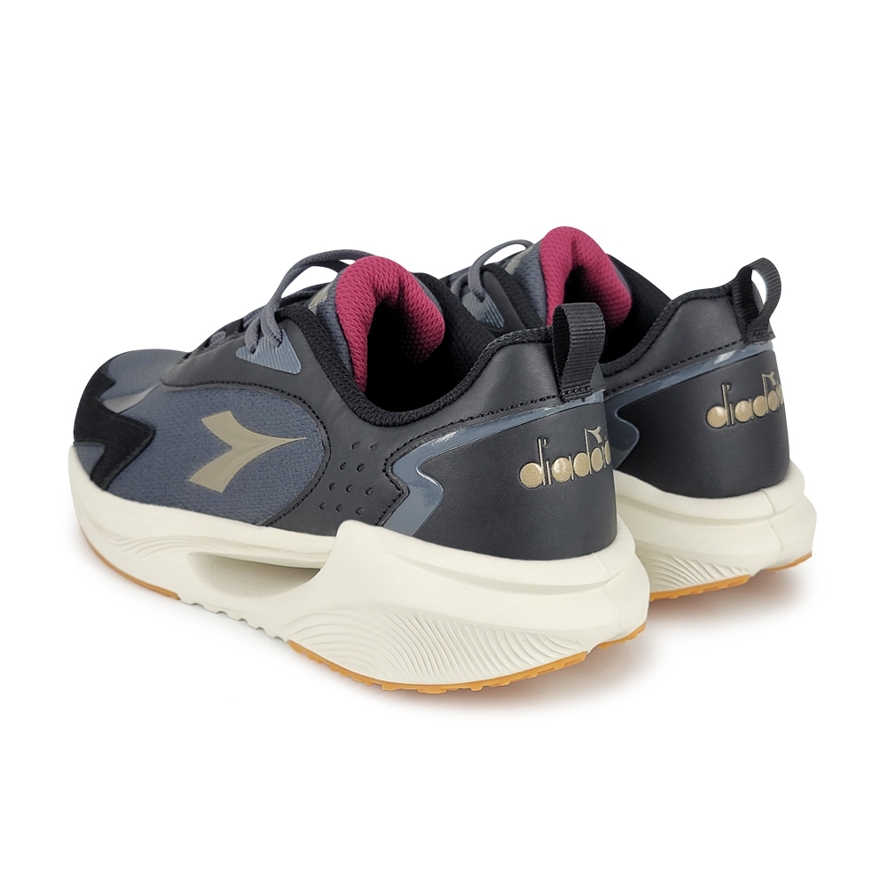 DIADORA迪亞多那 時尚彈力運動鞋 女鞋 女運動鞋 增高 修身 吸震 厚底 輕量 減壓 彈力棉鞋墊 防滑 白粉 灰金, , large