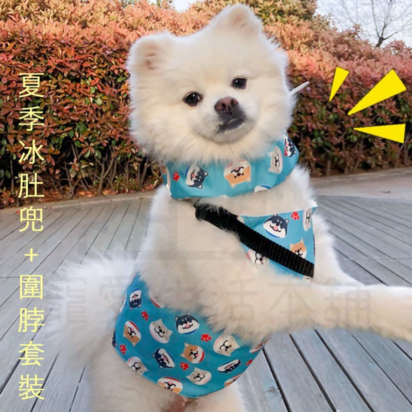 【寵愛生活本舖】寵物夏季降溫冰肚兜+圍脖套裝 冰馬甲 寵物冰衣, , large