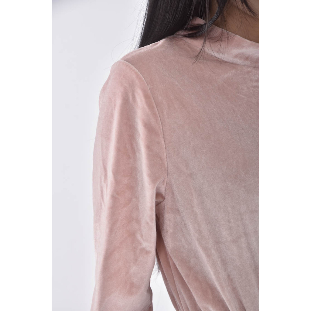 (S) 嬌姿艷拼接粉色綁帶洋裝二手衣, , large