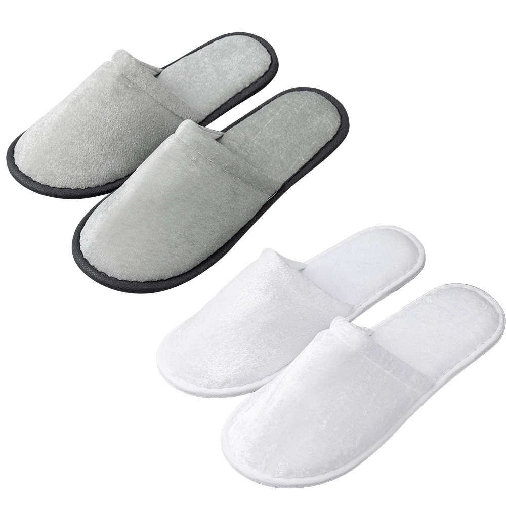 Disposable Thick-Sole Slippers - Gray (3-Pair Set), , large