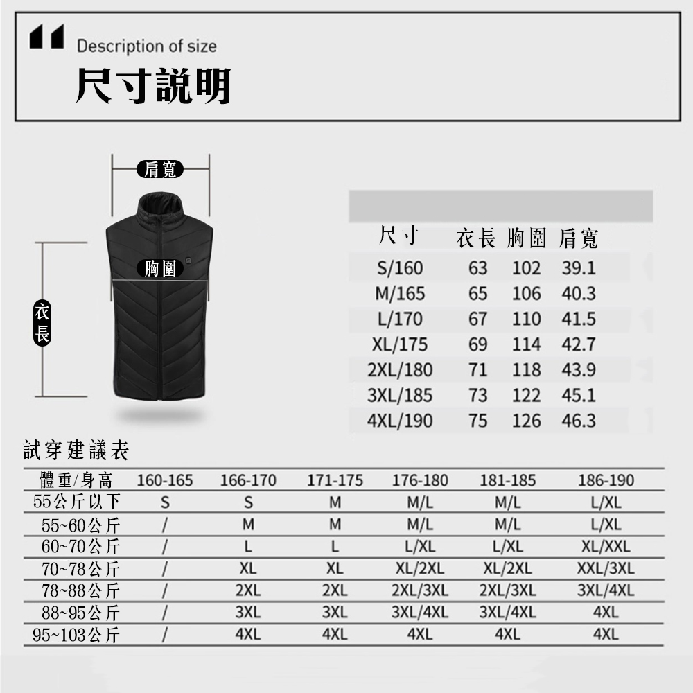 Smart Heated Vest &ndash; USB 4-Zone Heating, Adjustable Temperature Control (Low Heat Mode), Essential for Travel, Snowy Weather & Cold Waves, Keeps You Warm & Protected, , large