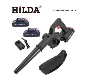 【HILDA】希爾達電動工具 21V 雙電 鋰電吹風機 吹葉機 黑色, , large