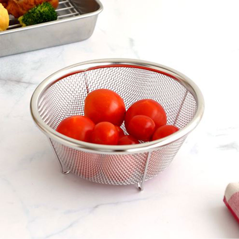 【YOSHIKAWA吉川】日本18-8不鏽鋼MIZ.KEAD料理濾水藍組1組3入(15/19/25cm) SJ3467 日本製, , large