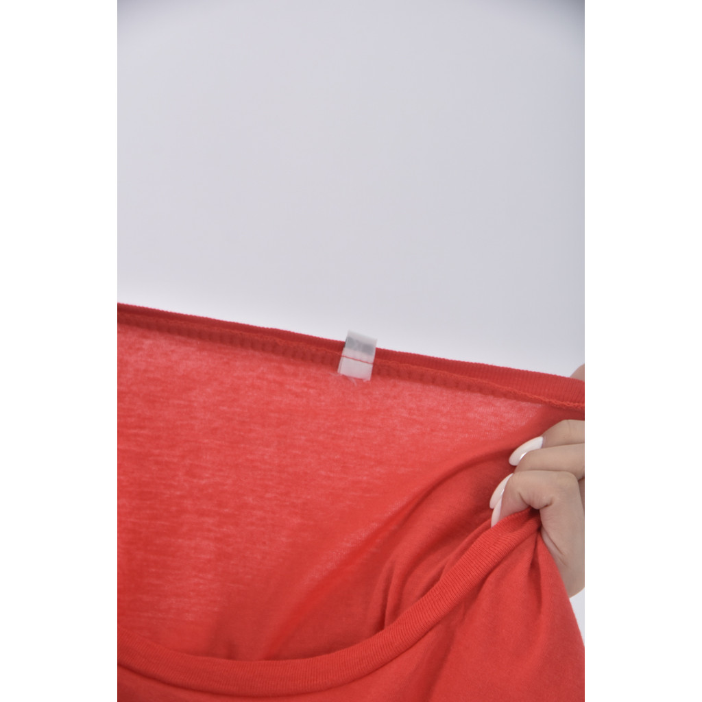 (L) 圓領紅色短袖上衣二手衣, , large