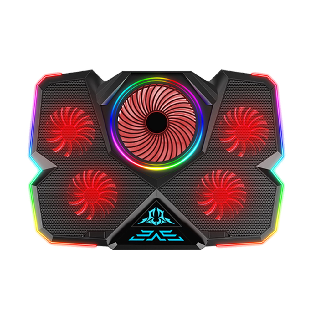 ekit CKT-Y13 Colorful Light Five-Fan Laptop Cooling Pad-Red Light[E-KIT Technology lnc.], , large