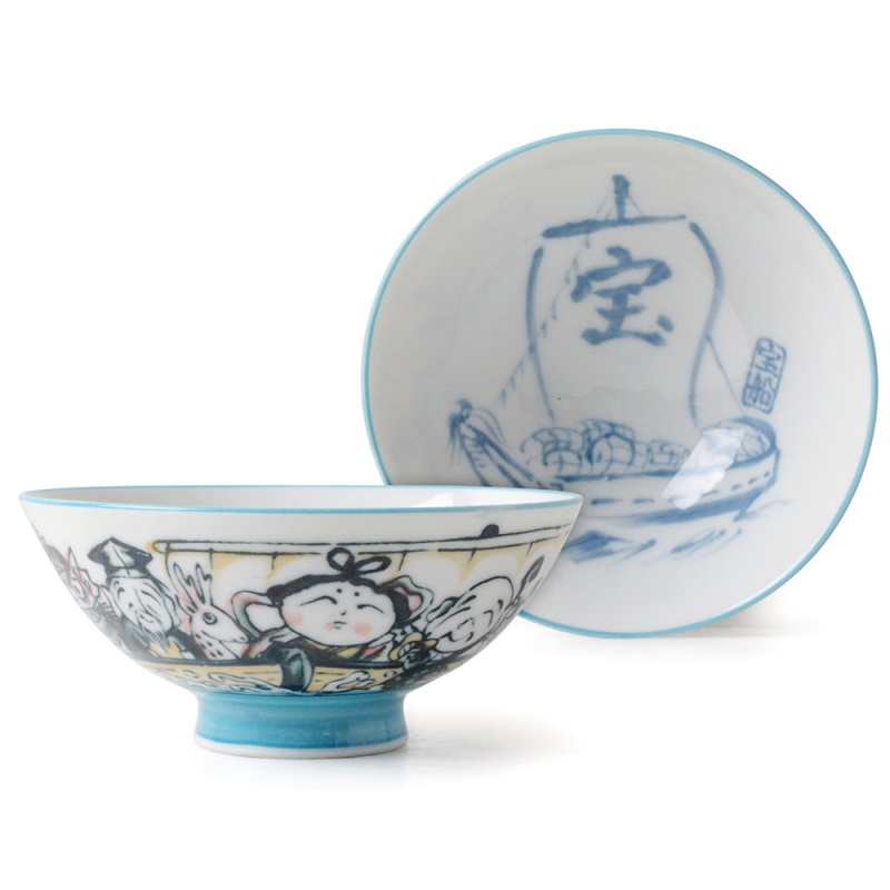 [豐名日本餐具] 5.0"雙大平碗 寶船 / C05RB5-10, , large
