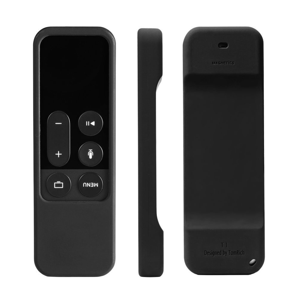 Apple TV 第4代遙控器siri 防滑防摔專用保護套(附磁性) 黑色, , large