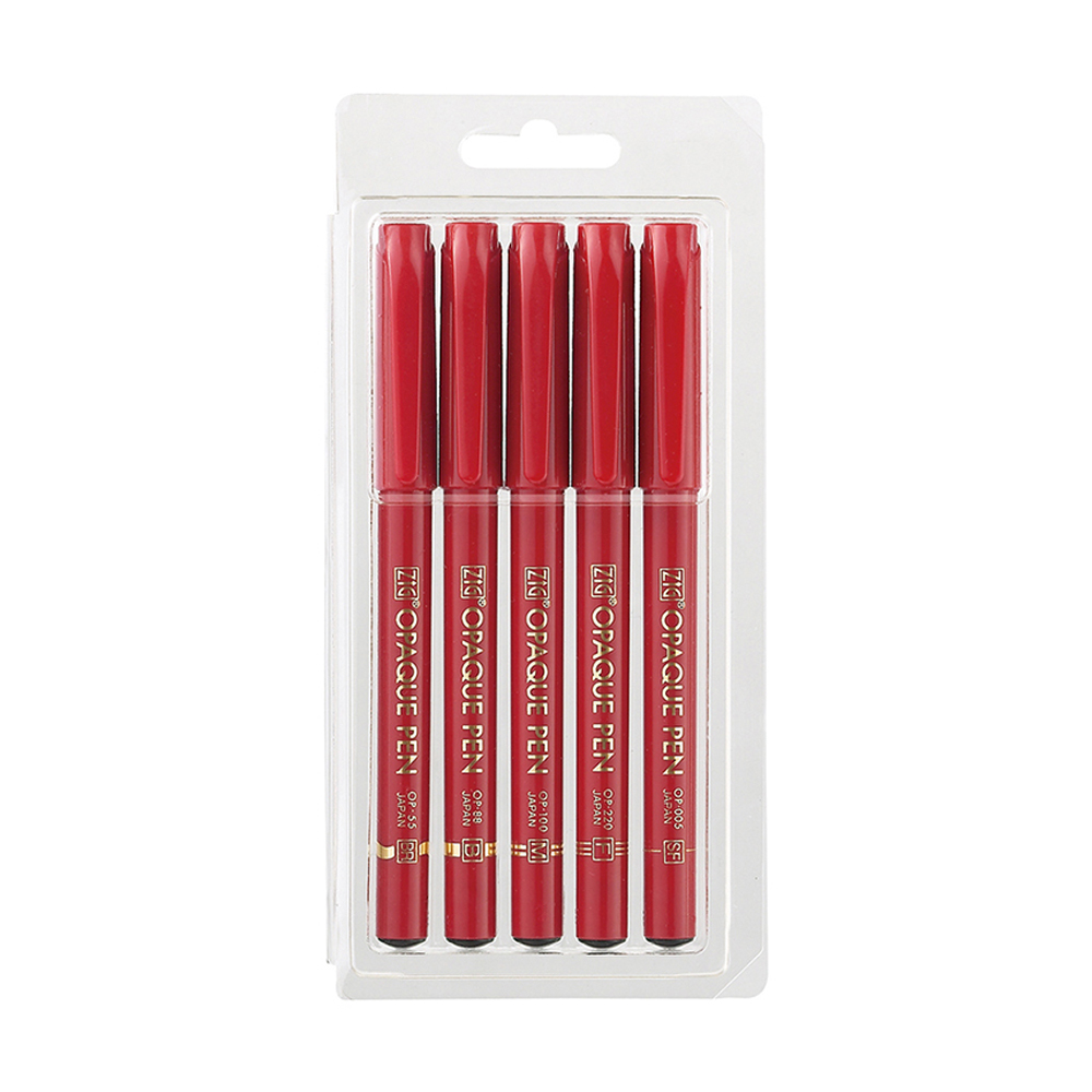 【Kuretake 吳竹】ZIG 菲林筆 5入套組 UF/F/M/B/BR/盒 OP-5V(日本品牌), , large
