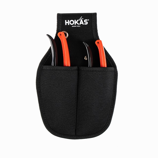 【HOKAS】S415兩入工具袋(L) (剪定鋏 花剪  修枝剪刀 收納套 工具布 水電腰包袋 工具套 園藝剪刀套), , large