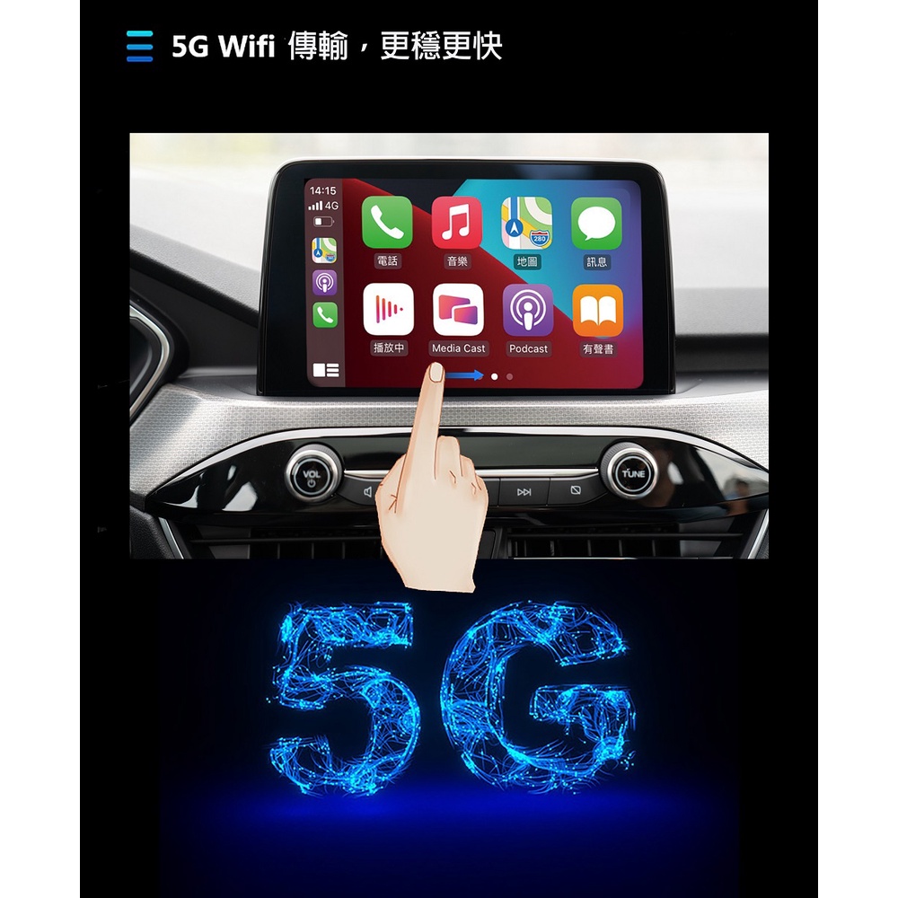 RICHVIEW 黑魔方 (原車有線Carplay轉無線 iPhone/Android手機投屏鏡像), , large