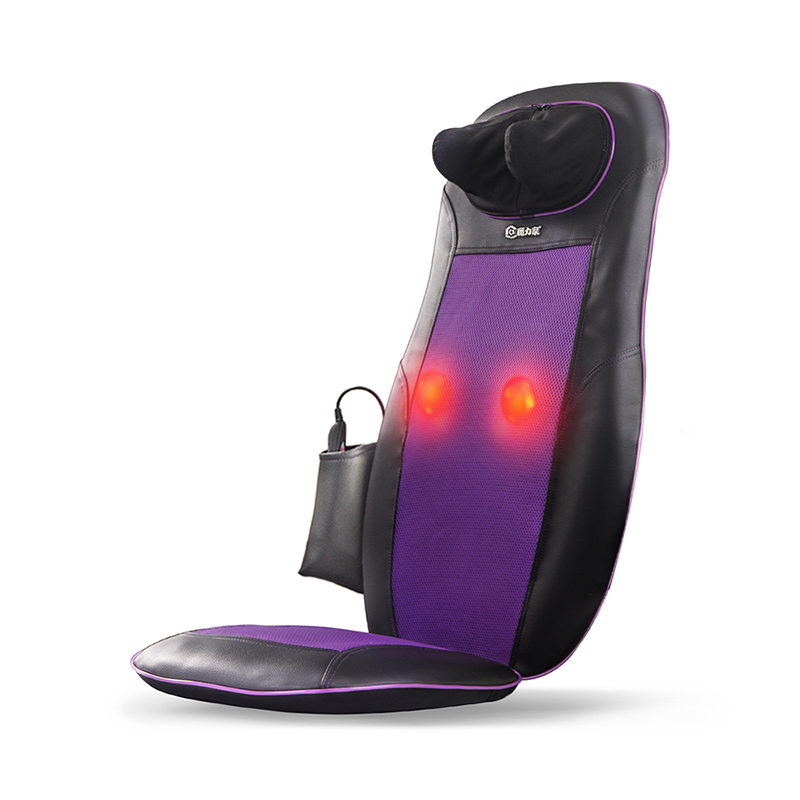 【MOLIJIA】M619 Magic Master Multifunctional Back and Shoulder Massage Chair Cushion-Luxurious Purple