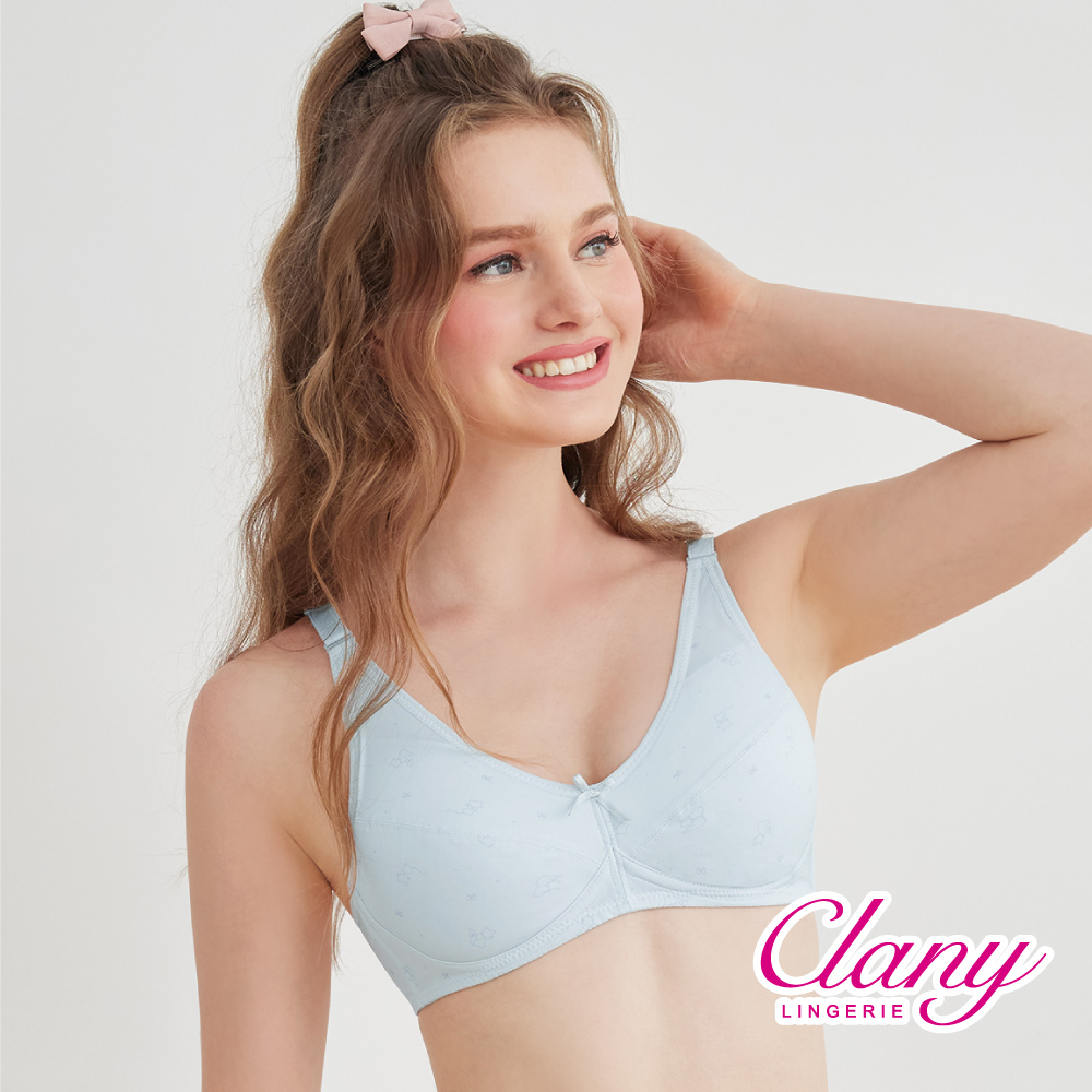 【可蘭霓Clany】 MIT涼感小貓咪無痕無鋼圈ABC學生內衣 少女內衣 成長型內衣 8039-51 藍色, , large