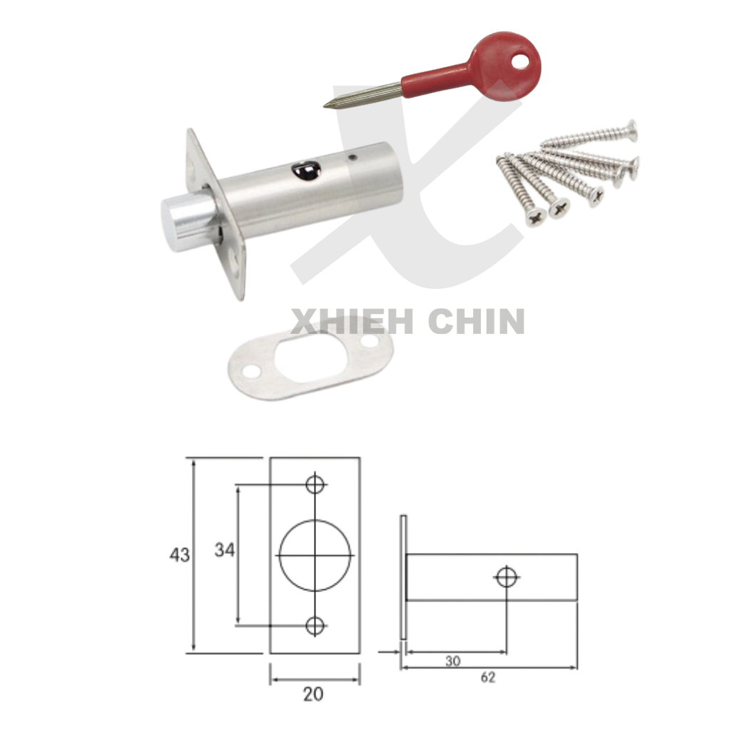 Concealed tube well lock, , large