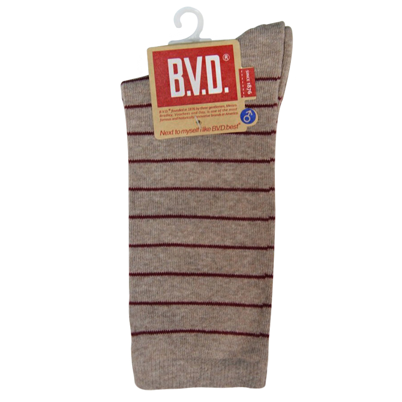BVD細條紋男襪, , large