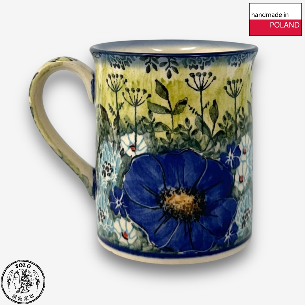 【SOLO Vintage】Cerraf Polish Pottery 280ml Mug Traces of Fragrance in the Blue Fields Series Made in Poland, , large