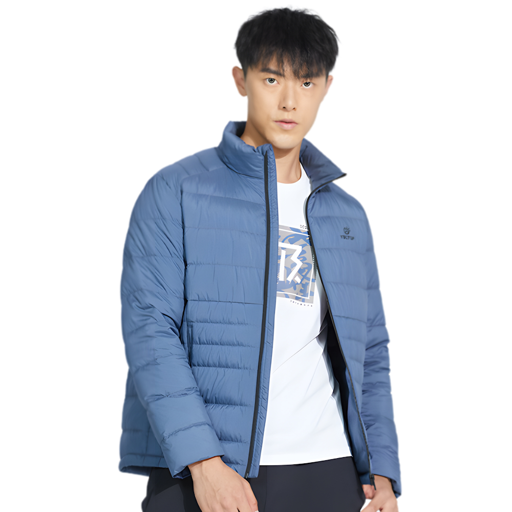 TECTOP探拓戶外1235205男款立領輕薄羽絨外套～高質感、高CP值、附U型枕收納袋、純正白鴨絨、雙層防風袖口, , large