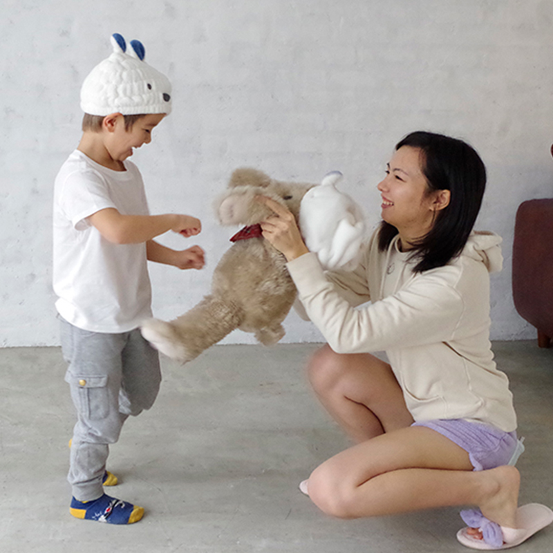 Carari Water absorbing animal kids cap Polar, , large