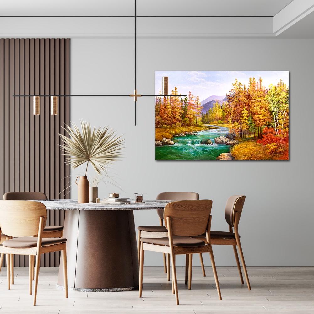 【御畫房】富金風溪流 國家一級畫師手繪油畫60×90cm(VF-10), , large