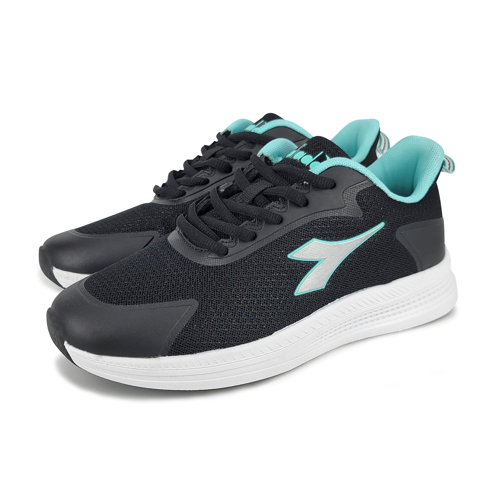 DIADORA迪亞多那 超輕量避震慢跑女鞋 女運動鞋 散熱 排汗 透氣 吸震 回彈 減壓 保護後跟 耐磨 止滑 紫 黑綠, , large