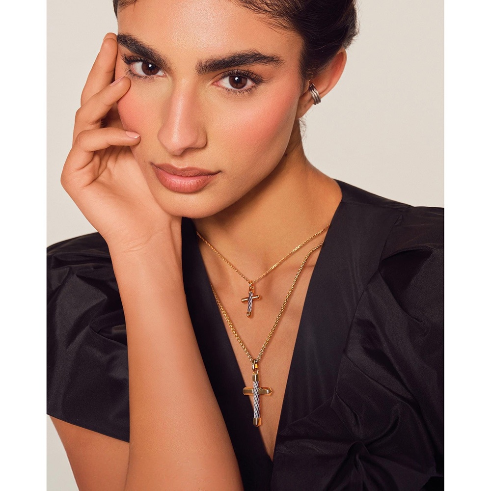 CHARRIOL 夏利豪 CELTIC 三層鋼索耳骨夾 03-104-1280-1, , large