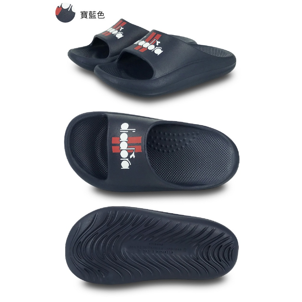 DIADORA迪亞多那 MIT童趣厚底拖鞋 童拖鞋 童鞋 台灣製造 緩震 Q彈 舒壓 人體工學 防滑 黑 寶藍 粉 藍, , large