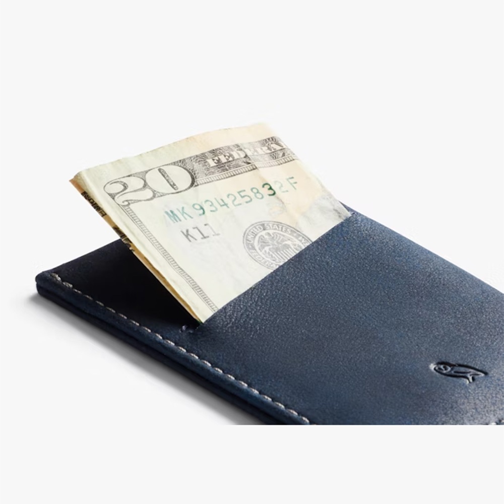 Bellroy 超薄皮夾 卡夾 優質皮革-深海藍, , large