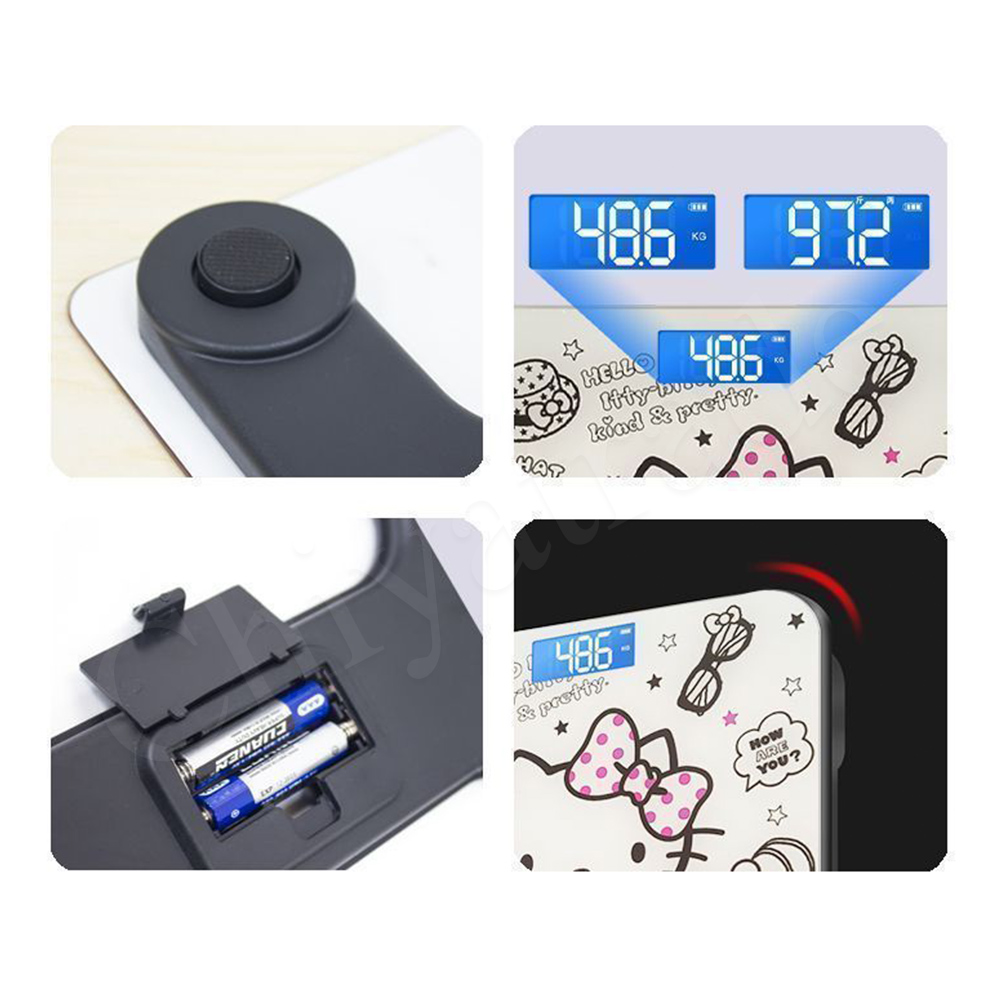 【百科良品】三麗鷗 Kitty凱蒂貓 Kuromi酷洛米 數位電子體重計 體重機 電子秤(正版授權), , large