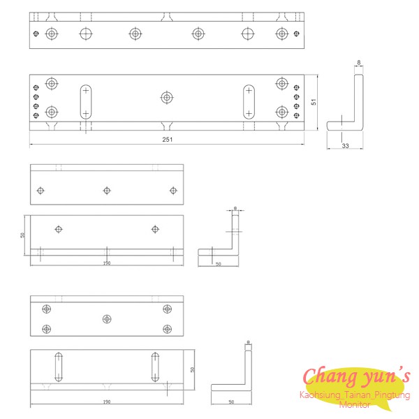 昌運監視器 PONGEE Pegasus PG-BLZ110A 磁力鎖 L & Z 固定型支架, , large