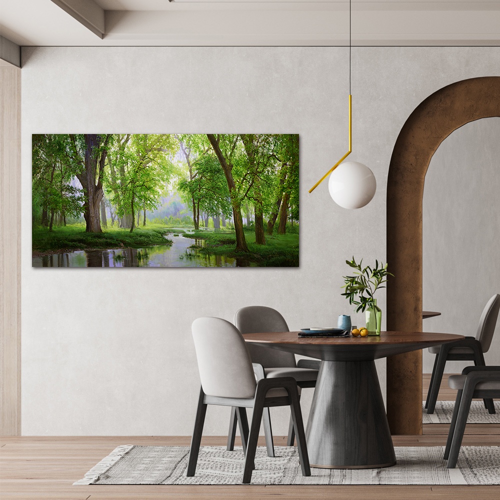 【御畫房】秘境 國家一級畫師手繪油畫60×120cm(VF-134), , large