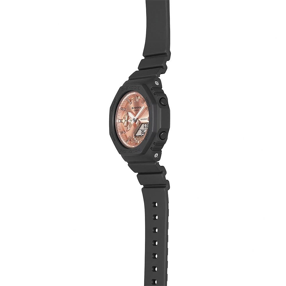 CASIO 卡西歐 G-SHOCK ITZY禮志配戴款 粉紅金 八角 雙顯手錶 女錶 GMA-S2100MD-1A, , large