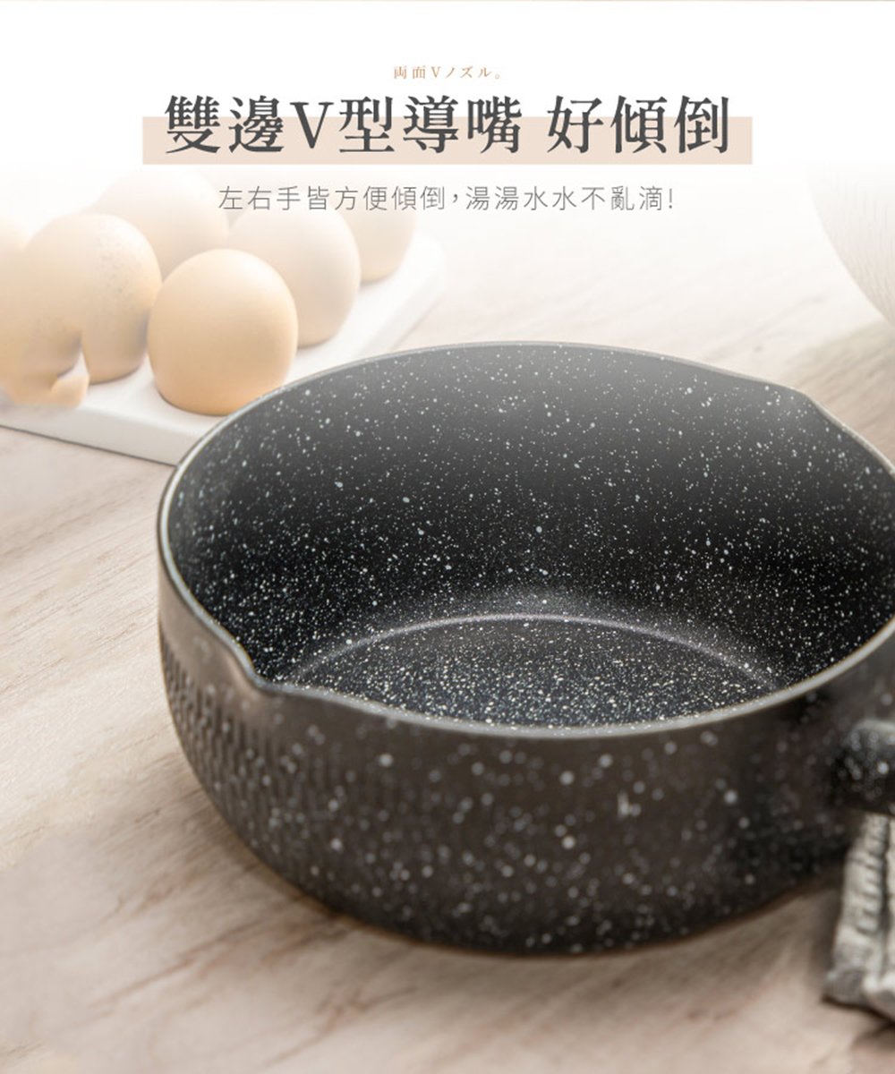 【LMG】錘紋不沾雪平鍋/附蓋 20cm 贈 植萃酵素廚房去油清潔劑500ml, , large