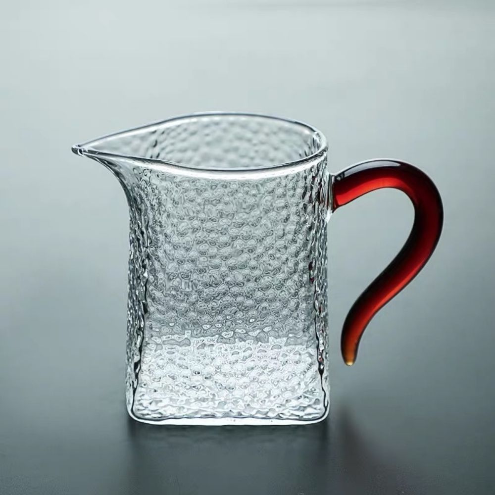 【GlassKing】GK-070 錘紋茶海 方形公杯 耐熱玻璃茶壺 分茶杯 分酒杯 公道杯 公杯 玻璃茶具, , large
