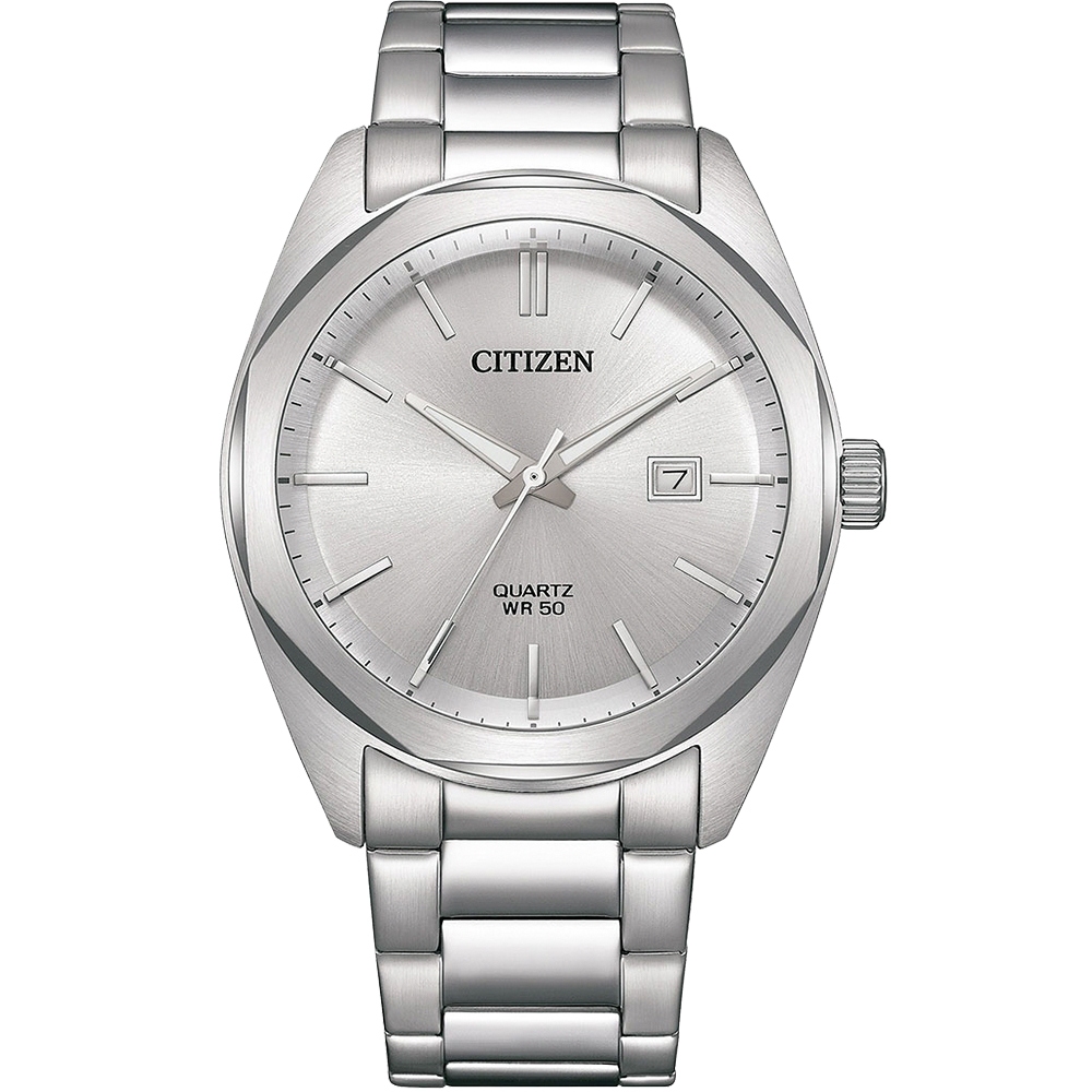 CITIZEN 星辰 限量 紳士日期手錶 送禮-銀/41mm BI5110-54A, , large