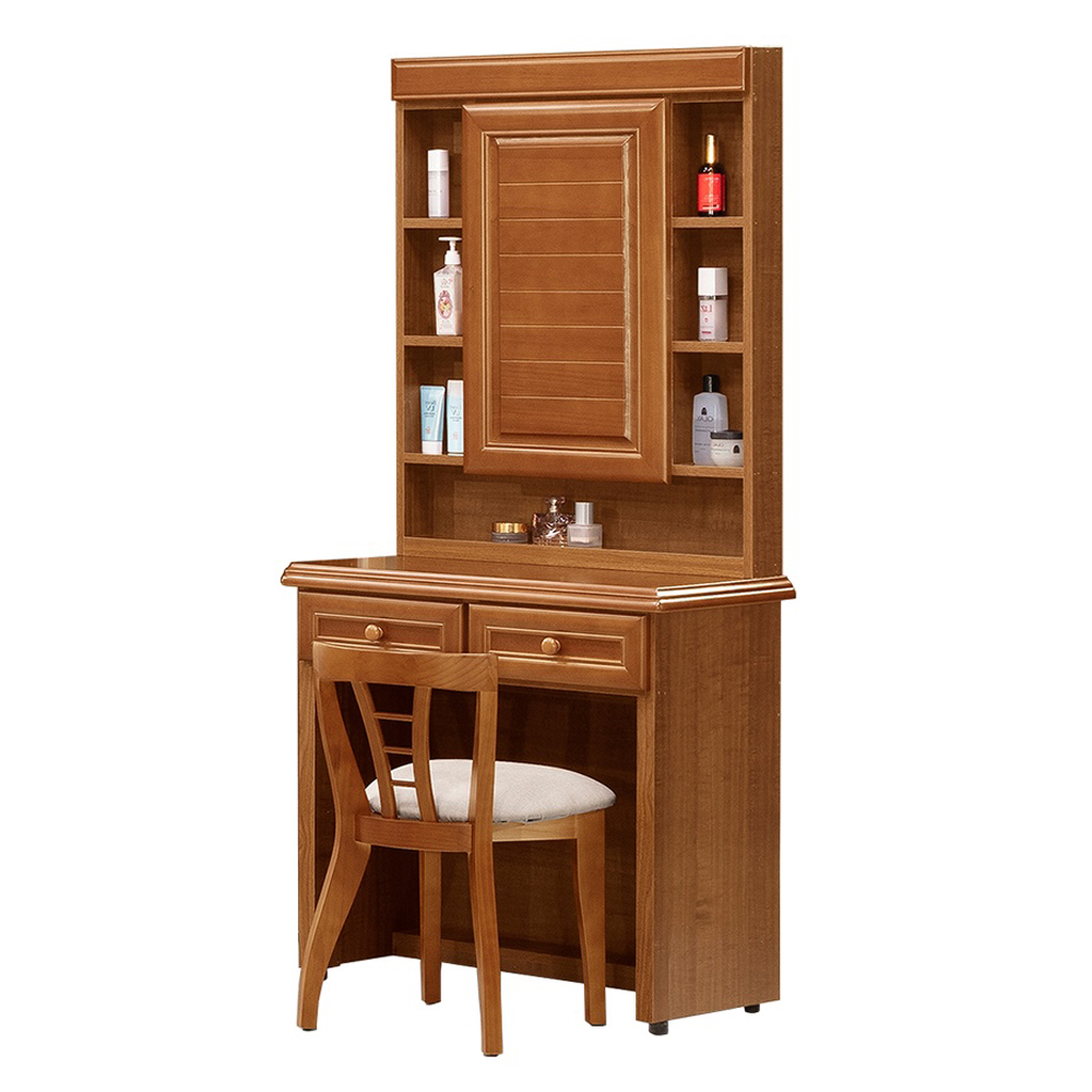 【唯熙傢俱】奧莉薇樟木色2.7尺化妝台, , large