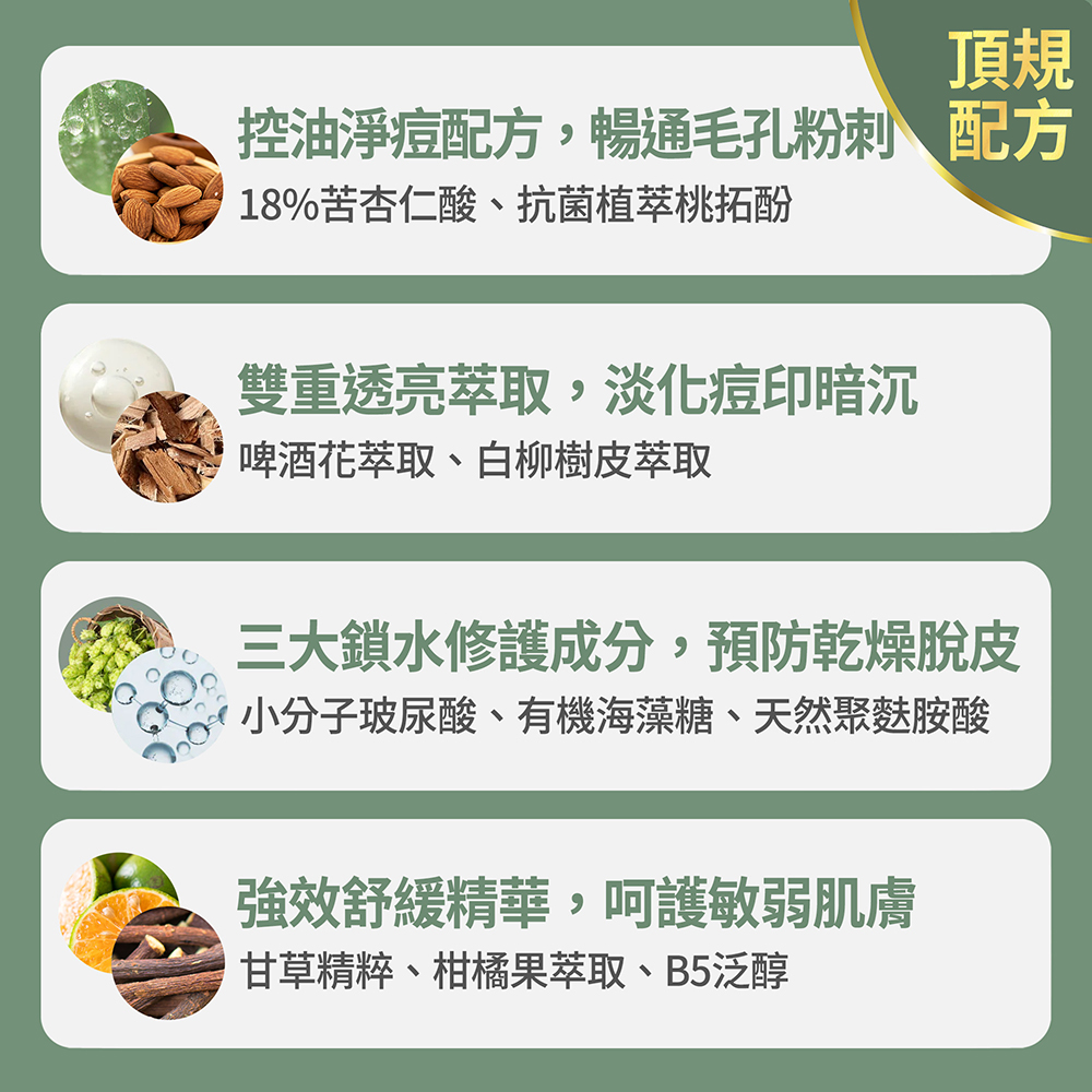 【FJ豐傑生醫】18%杏仁酸煥膚精華-30ml/瓶(代謝粉刺ｘ收斂毛孔), , large