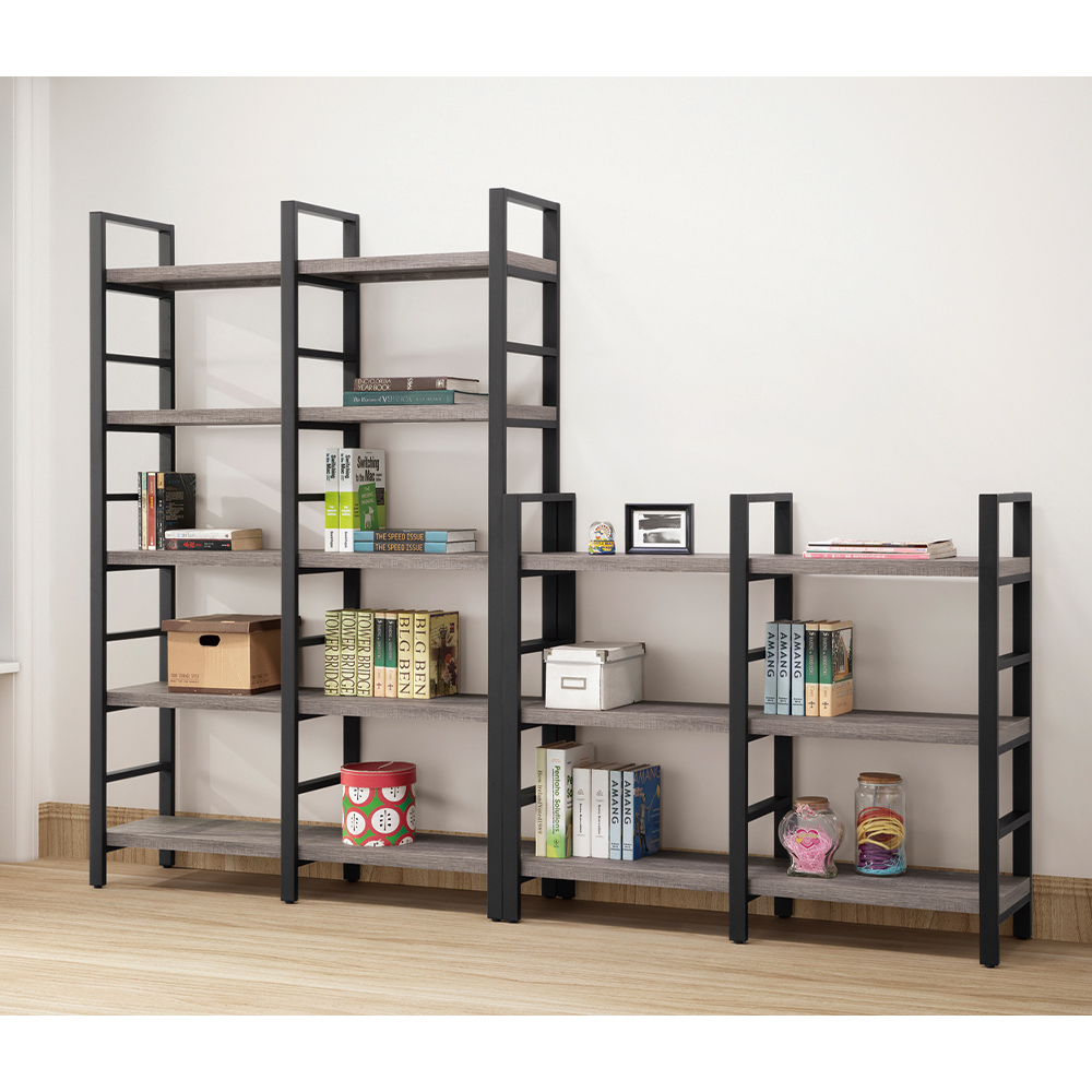 【唯熙傢俱】安迪工業風灰橡色4尺書架, , large