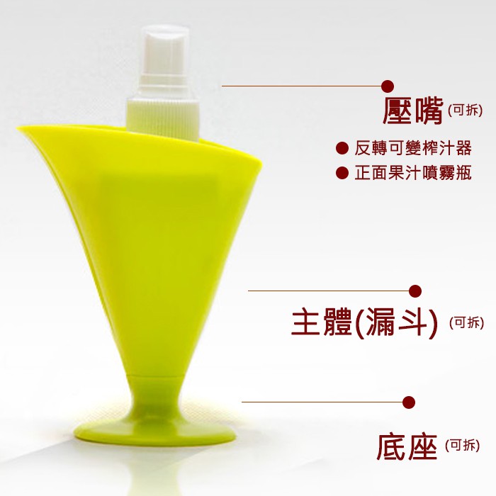 金德恩 GS MALL 台灣製造 海芋造型果汁噴瓶 海芋造型 果汁噴瓶 海芋噴瓶 果汁瓶 海芋 噴瓶 料理用具, , large