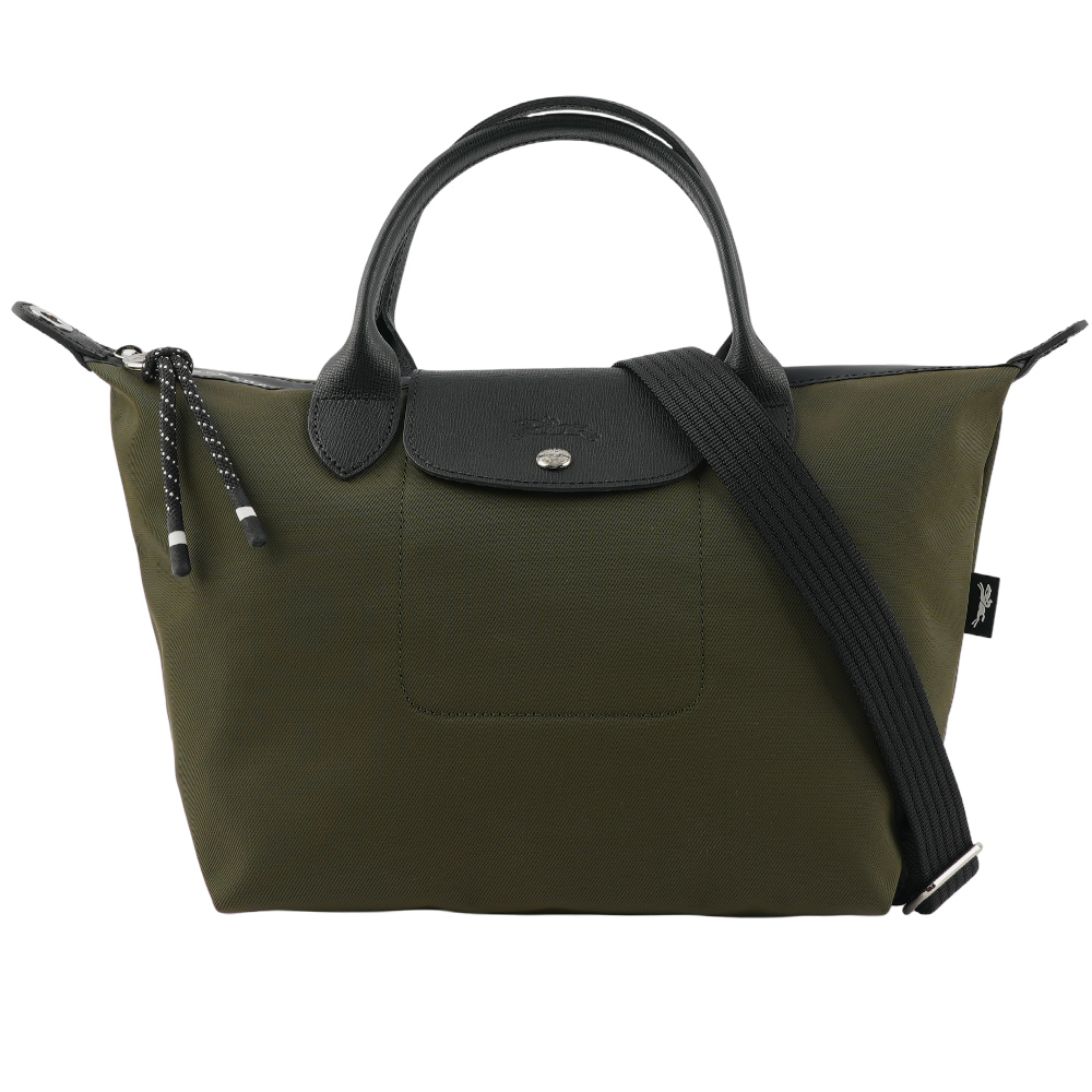 LONGCHAMP S號 LE PLIAGE ENERGY 再生帆布二用包(卡其綠)