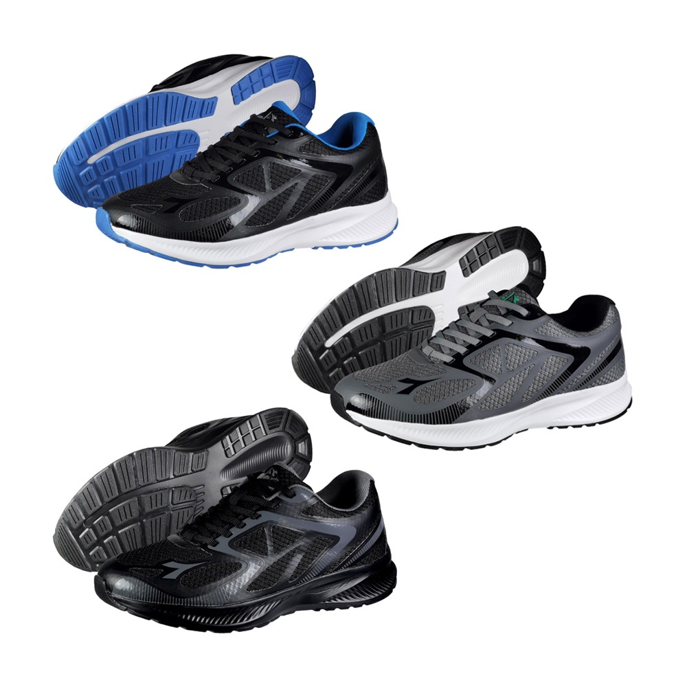 DIADORA迪亞多那 輕量專業慢跑鞋 男運動鞋 男鞋 MIT台灣製造 回彈 緩震鞋墊 康特杯 耐磨 止滑 藍 灰 黑