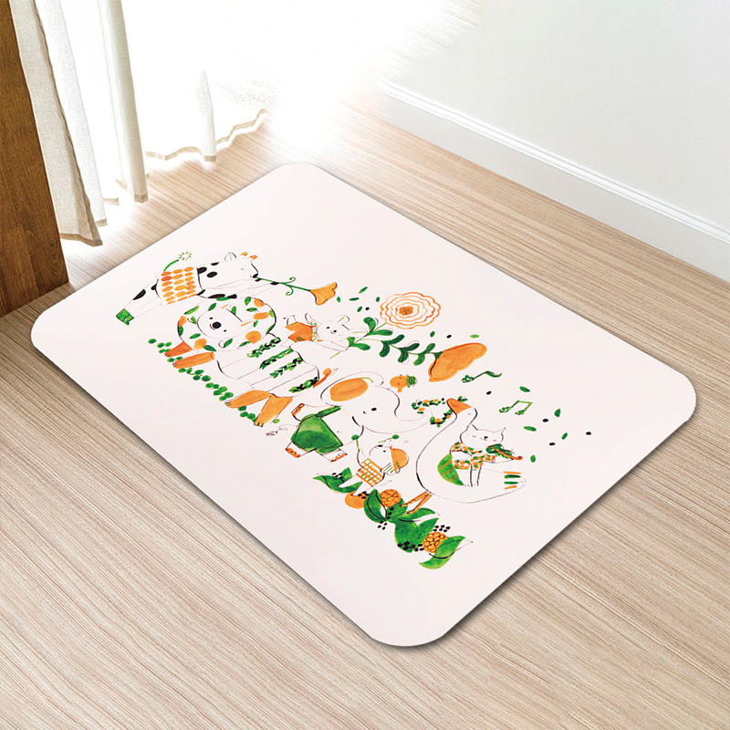 【Monster】 Soft Diatomaceous Earth Absorbent Mat – Wu Hsin-Chih Collection (60x40cm) – Little Concert, , large