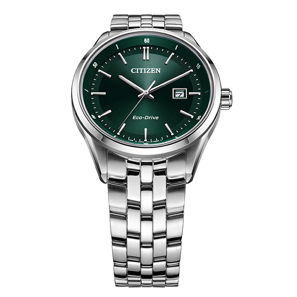 CITIZEN 星辰 光動能城市手錶-綠 BM7569-89X, , large