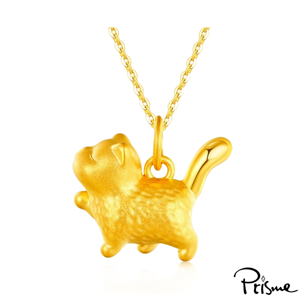 【Prisme Gold】黃金項鍊 貓咪 鍊墜項鍊 (金重：約0.08錢±0.03), , large