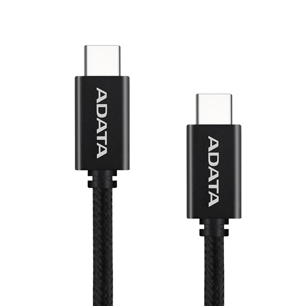 【ADATA 威剛】USB-C to USB-C 黑色 充電傳輸線 編織線 長度 100cm, , large