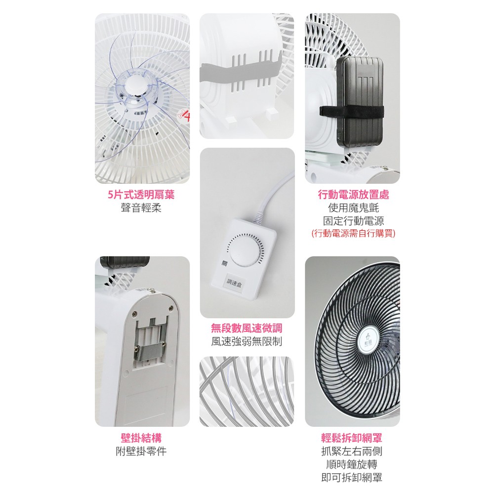 SUPAFINE 14” Stepless VR Adjustable Ultra-Quiet DC Wall Fan HF-B36U, , large