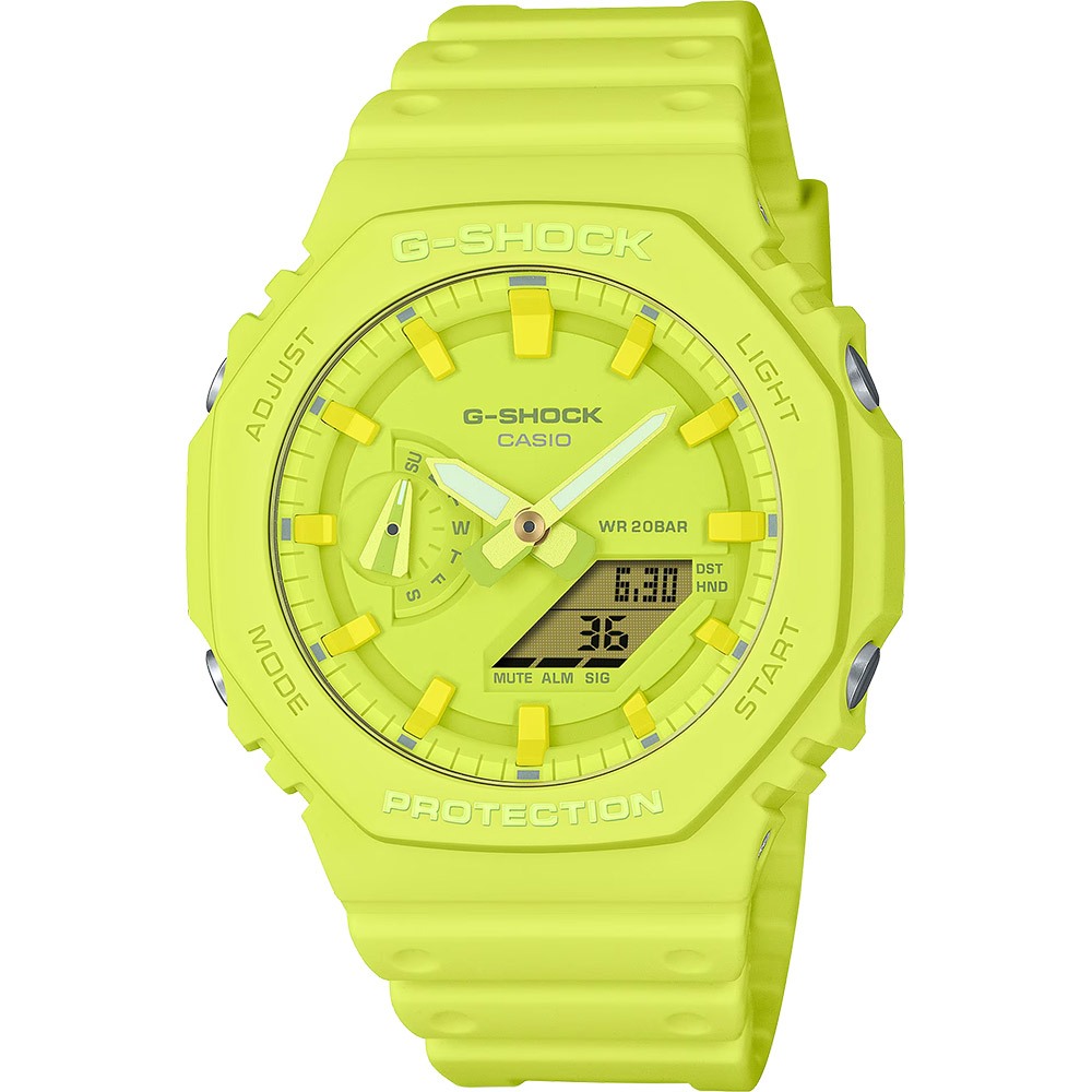 CASIO 卡西歐 G-SHOCK 單色美學 八角 雙顯手錶 GA-2100-9A9, , large