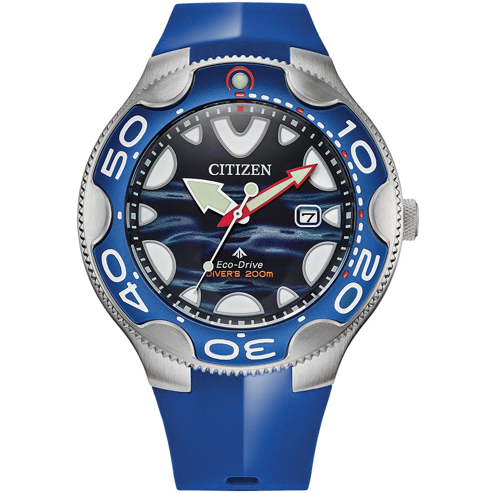 CITIZEN 星辰 PROMASTER 殺人鯨 限量 光動能200米潛水錶-46mm BN0238-02L, , large