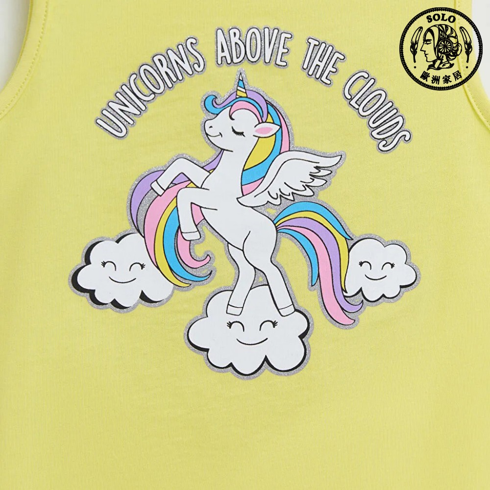 【SOLO Vintage】LCW Girls Fantasy Unicorn Tanktop 100% Cotton Made in China 6-7y, , large